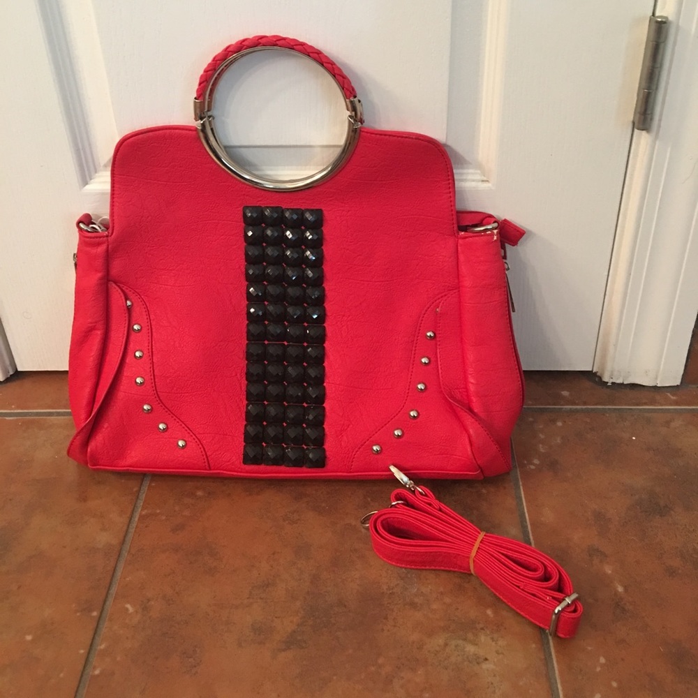 Red and black fashion purse